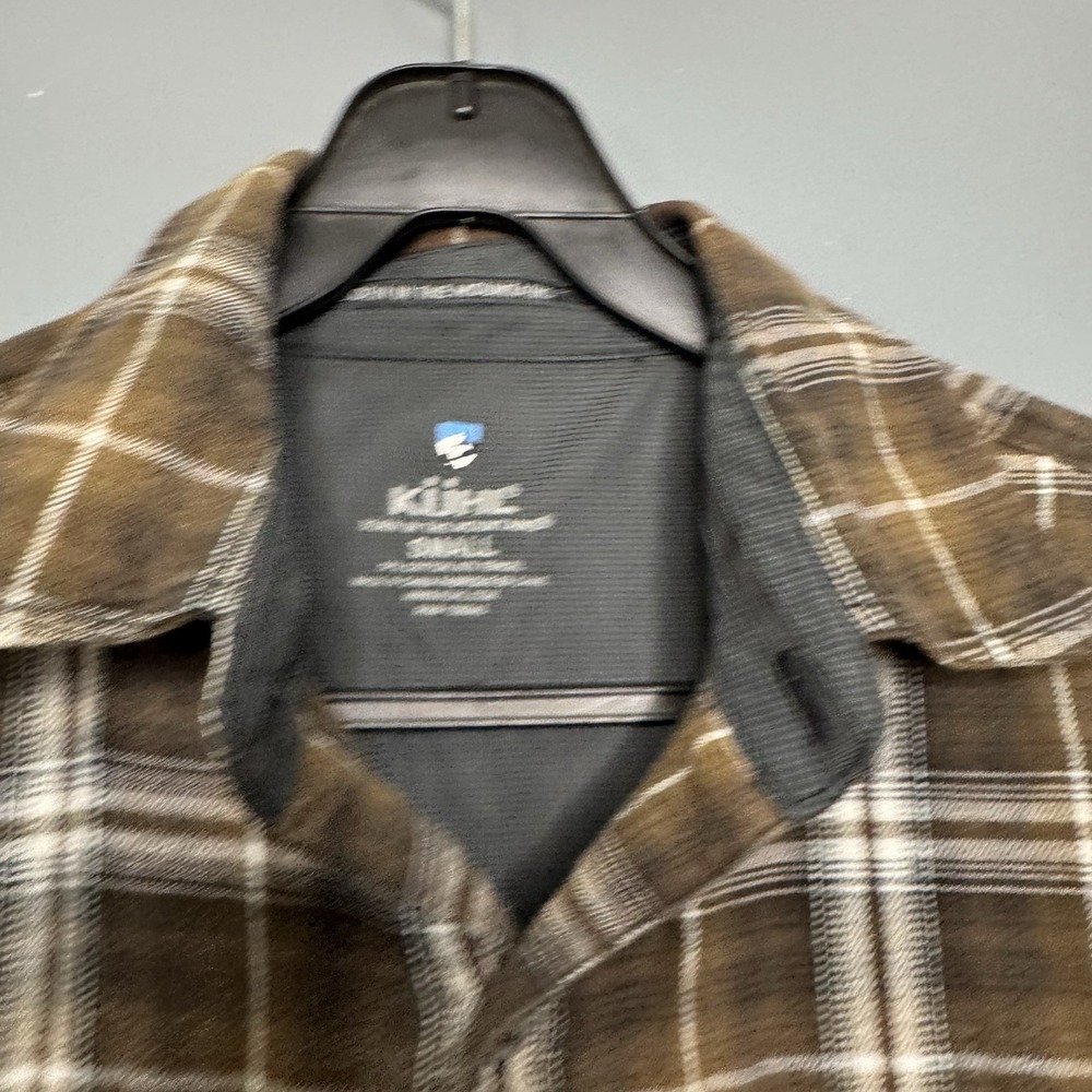 Kuhl Button Up Shirt Mens Small White Brown Plaid Flannel Outdoors Button Down - Picture 4 of 7